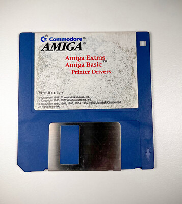 COMMODORE AMIGA EXTRAS 1.3; AMIGA BASIC; PRINTER DRIVERS