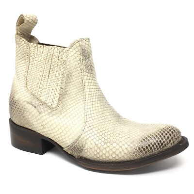 NEW Freebird by Steven Lasso Ankle Boots Booties Shoes Womens Size 6 Beige Snake