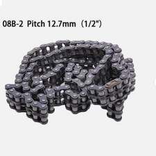Roller Chain 08B-2 Pitch 12.7mm 1/2" Double Row Transmission Chain Carbon Steel