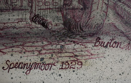 Spennymoor in 1929. Original Mixed media by listed artist Olly Burton circa 1990 - Picture 4 of 10