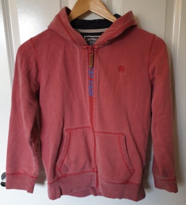 Fat Face Boys Zip up Hoodie Red Cotton Age 10/11 UK