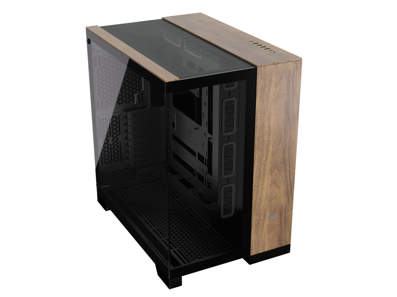 Двухкамерный корпус для ПК CORSAIR 6500X Mid-Tower черныйорех CC-9011282-WW
