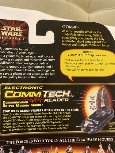 Star Wars Episode 1 OOM-9 Droid Commtech Chip Hasbro Actionfigur NEU 1998 - Bild 5 von 7