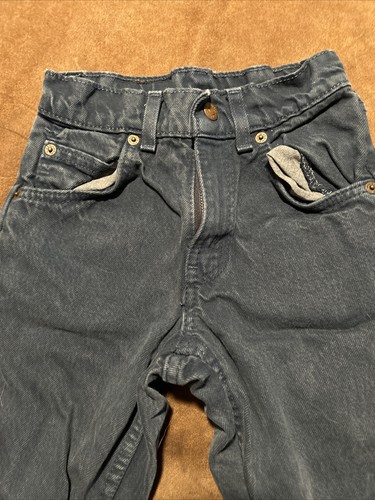 Vintage Levis Jeans, Size 8 Slim Boys 560 Orange Tag, 90’s, W22, Rare Navy Blue - Picture 5 of 8