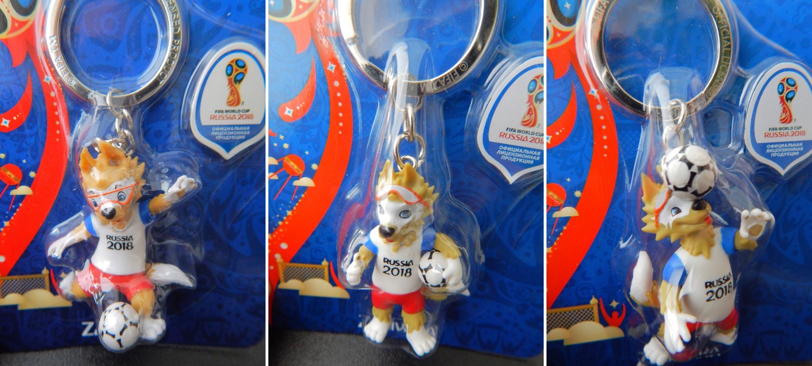 02 Fifa World Cup Mascot Toy Key Ring Figure Doll Character Collection Item