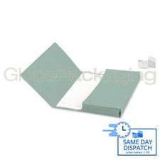 Image of 12 x GREEN FOOLSCAP HALF FLAP DOCUMENT WALLETS FOR A4 DOCS ETC.