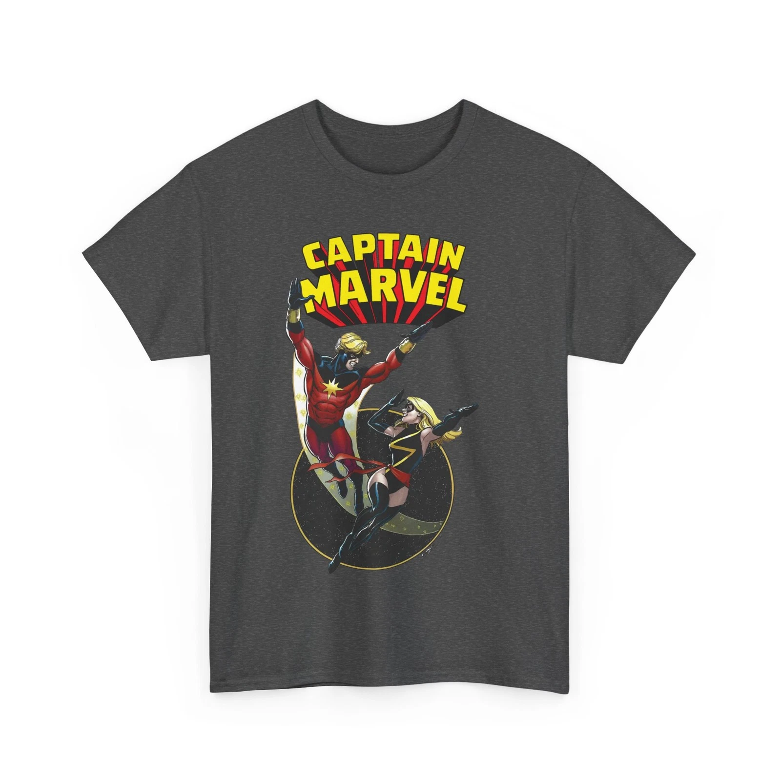 Captain Marvel T-Shirt - George Perez Art - Mar-Vell, Carol Danvers