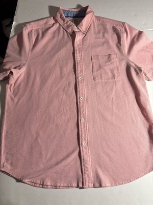 True Grit Men s Shirt Sz l  Pink Button Up Shirt 