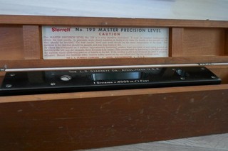 Starrett No. 199 Master Precision Level w/ Original Wood Case .0005”/ft – USA