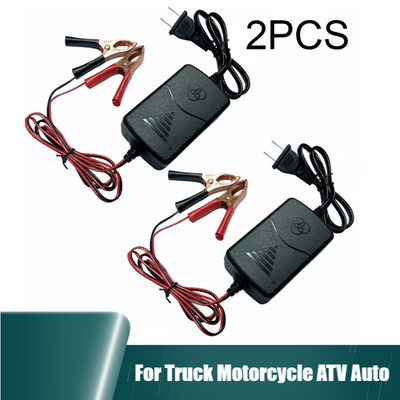 #ad #ad 2PC 12V Car Battery Charger Maintainer Trickle RV For Truck Motorcycle ATV Auto $9.99