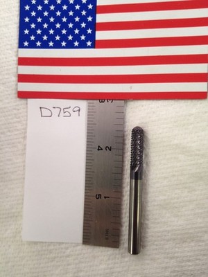 1 NEW FALCON / SGS 1/4'' SHANK CARBIDE BURR SC-1 DIAMOND CUT. USA 3/4'' LOC (D759)