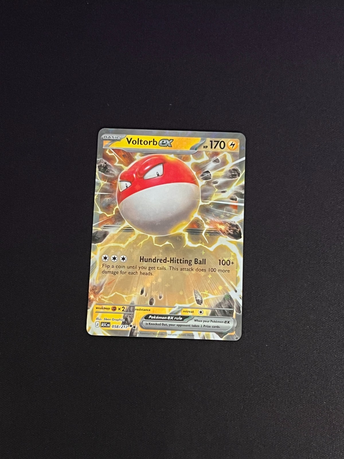 Voltorb ex Holo Double Rare ME: Ascended Heroes 058/217 NM