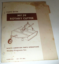 Massey Ferguson MF 59 Tagliaerba Rotante Catalogo Ricambi Manuale Libro 69' ORIGINALE