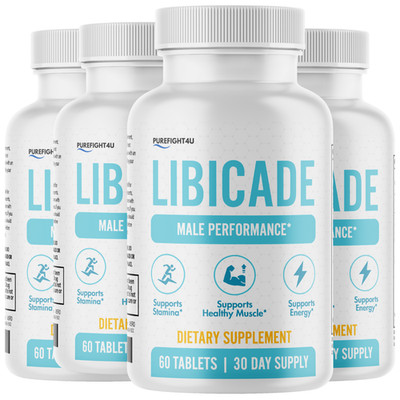 Libicade Male Performance Maximum Strength Supplement - 4 Bottles
