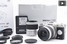  NM "95 Shots" Pentax Q10 Mirrorless Camera Silver w/ 02  06 Double Lens 0548