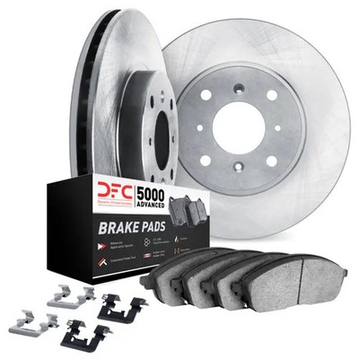 Genuine  DFC Brake Rotor with 5000 Brake Pads and Hardware Kit 6512-67124