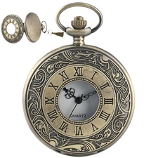 Vintage Pocket Watch Retro Mechanical Mens Pocket Watch Unique Numerals