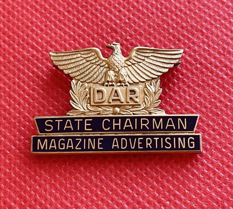 DAR STATE CHAIRMAN GOLD FILLED PIN