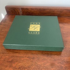 Lady Clare set of SIX medium Oxford Blue  placemats with Gold 9.5" x 8" New