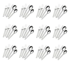 Sasaki Windows 18/8 Stainless Steel 60pc. Flatware Set (Service for Twelve)