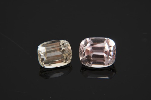 C15L12 - 2 cuscini Spodumen arancione giallo con 14,6 ct circa