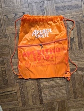 Aperol Spritz Drawstring Bag Orange  Spritz Backpack Summer Beach  NWOT 