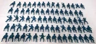 New ListingVintage Marx 7th Cavalry Plastic 2.5" Blue Horse Riding Men Pose 75 Figure Lot