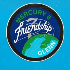 MERCURY ATLAS 6 FRIENDSHIP 7 STICKER DECAL - J65