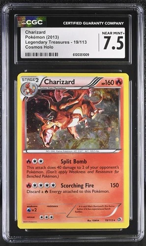 CGC 7.5 Charizard 19/113 Holo Legendary Treasures Pokémon Card
