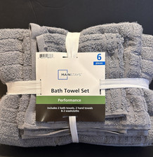 New 6 Piece Towel Set 2 Bath Towels, 2 Hand T...