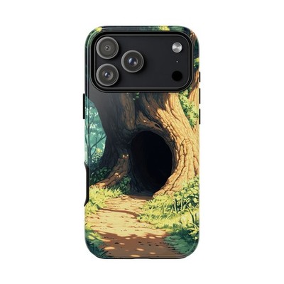 Phone Ink - iPhone/Galaxy/Pixel | Slim Tough Case - Old Hollow Tree Forest Style