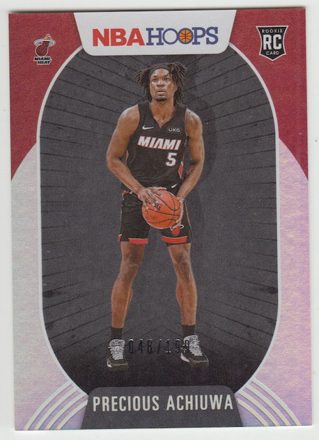 2020-21 Panini NBA Hoops Precious Achiuwa #210 Holo Silver Rookie RC /199