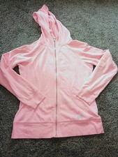 Women's Used Large Victoria's Secret Full Zip Hoodie Bling Wing Zipper Pull