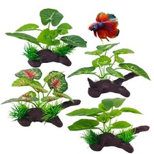 Silk Aquarium Plants for Fish Tank Betta Fish Decor Plastic Fake Plants Rea...