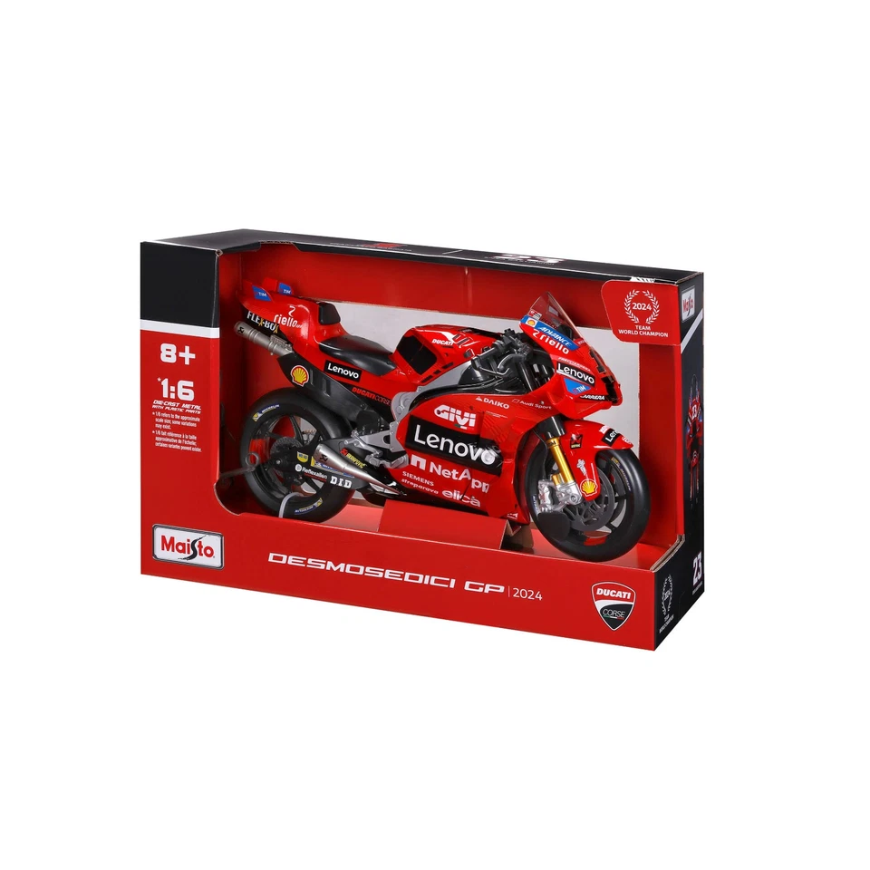 FRANCESCO BAGNAIA #1 MotoGP 2024  Ducati Desmosedici LENOVO  - 1:6 Maisto - Bild 2 von 3