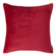 Nautica Red Solid Ultra Soft Plush Fleece European Sham