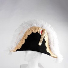 Napoleonic French General Marshal Bicorn Hat Military Officer Feathered Replica