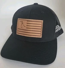 Delta Mckenzie Hat Deer Patch Snapback  Black