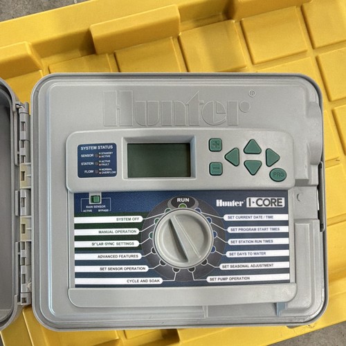Hunter I-CORE IC-600-PL Outdoor Irrigation Controller w/ Rain Sensor, Gray