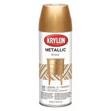 Krylon K01708a77 Spray Paint, Brass Metallic, Metallic, Solvent, 11 Oz