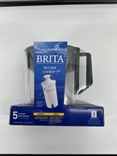 Brita Water Filter System Black Pitcher 5 Cup Capacity 1 Filter Space Saver