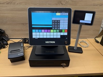 Vectron POS 15 Kassensystem  mit Kundendisplay mit Kassenlade und Bon Drucker