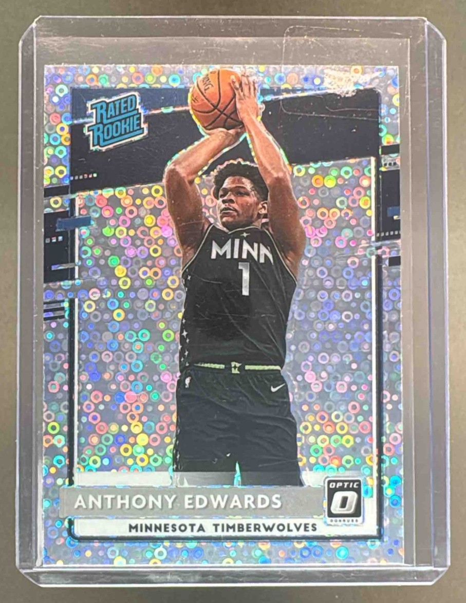 Anthony Edwards 2020 Panini Donruss Optic #151 Fast Break Holo Rookie RC