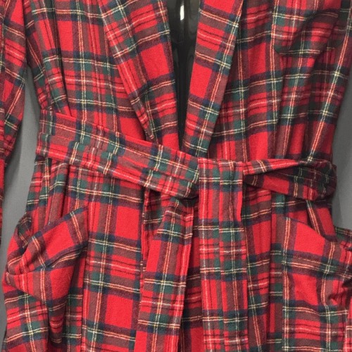 Vintage Pendleton Robe Mens Medium Royal Stewart Tartan Plaid Wool Belted USA - Picture 6 of 14