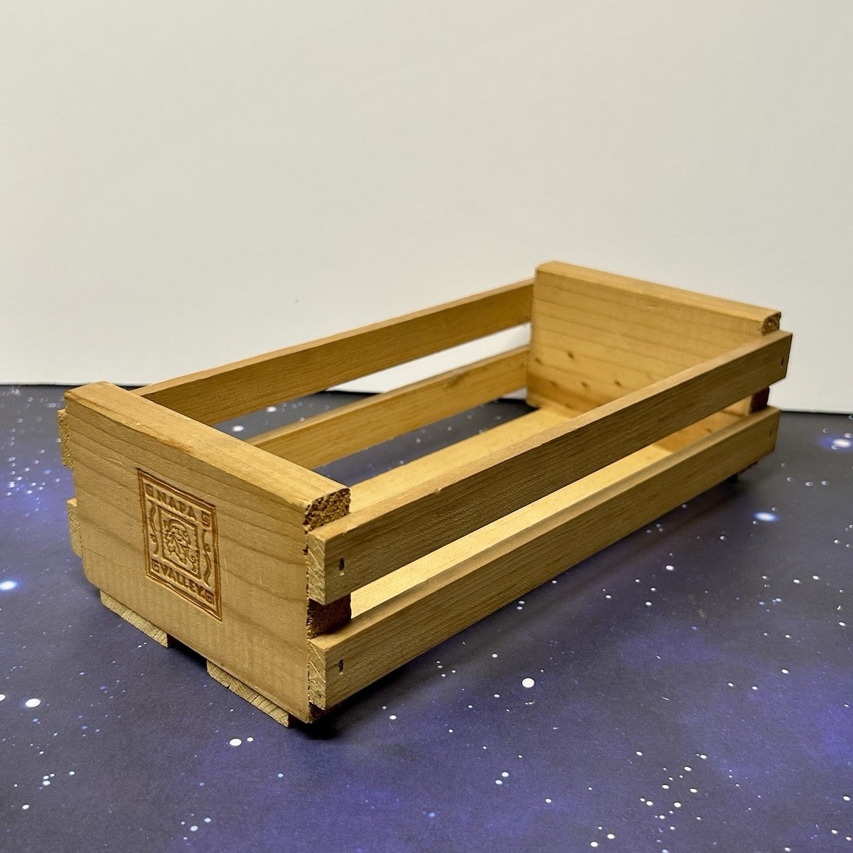 Napa Valley Box Company Wooden 12 Cassette Tape Storage Holder