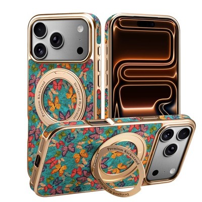 For iPhone 17 Pro Max 16 15 14 13 Shockproof Magnetic Ring Kickstand Hard Case