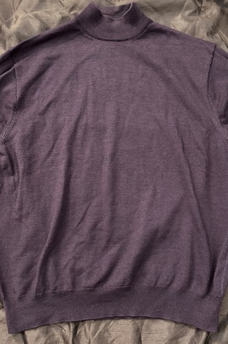 Jos A Bank Sportswear 100% Merino Wool Sweater Large Burgundy Made In Italy - Picture 7 of 12