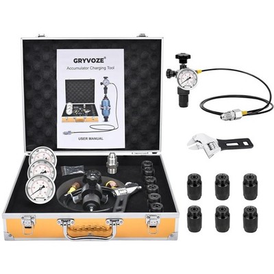 Upgraded Hydraulic Nitrogen Accumulator Charging Kit, Pressure Test and Fill Sys