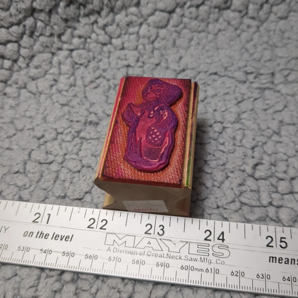 Carimbo de borracha KidStamps mini urso de veludo 1753 1994 Don Freeman - Imagem 4 de 4