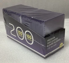 200 Card Sleeves Top Loads for 100 Loaders + 100 Soft Sleeves 3” X 4” PJU 35PT